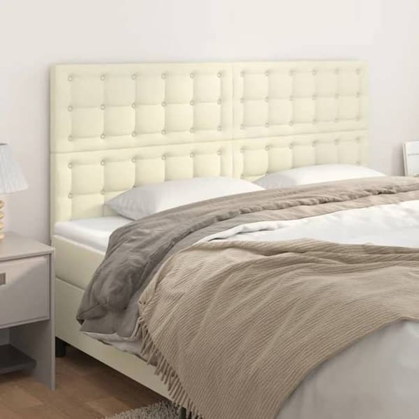 Maison Exclusive - Hovedgærde Creme 160x5x118/128 cm Simililæder Grädde