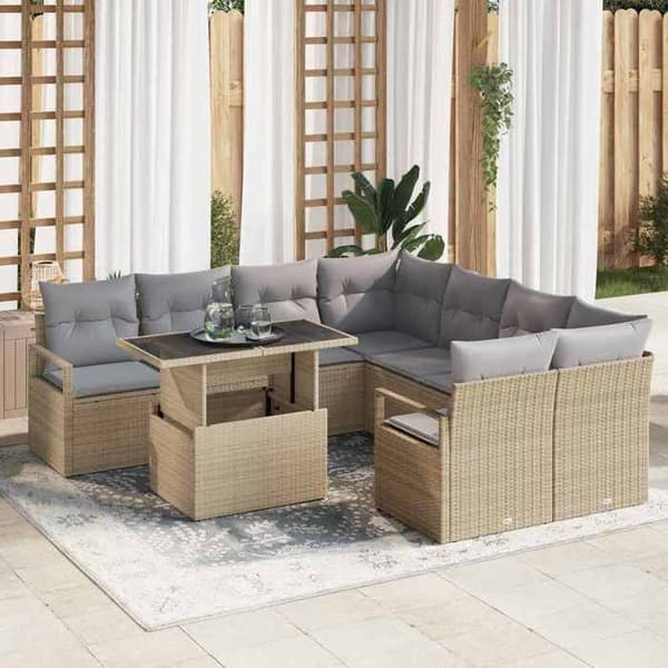 Maison Exclusive - 9 osan puutarhakalustesarja 8-hengen