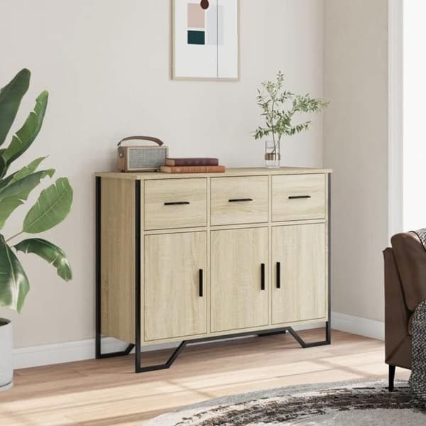 Maison Exclusive - Buffé ek sonoma 97x32,5x74,5 cm ingenjörsträ