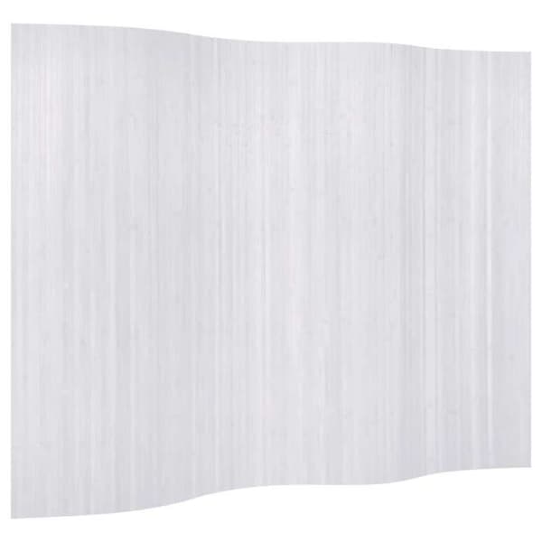 Maison Exclusive - Skärmvägg av vitt bambu bredd 250 cm höjd 165 cm Vit