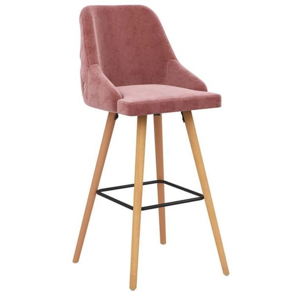 Maison Exclusive - Barstolar set om 2 rosa sammet Ros