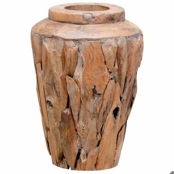 Maison Exclusive - Dekorativ vas 40 x 60 cm i solid teakträ