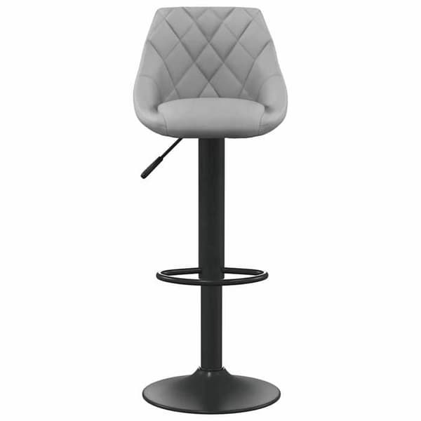 Maison Exclusive - Barstolar set om 2 ljusgrå sammet