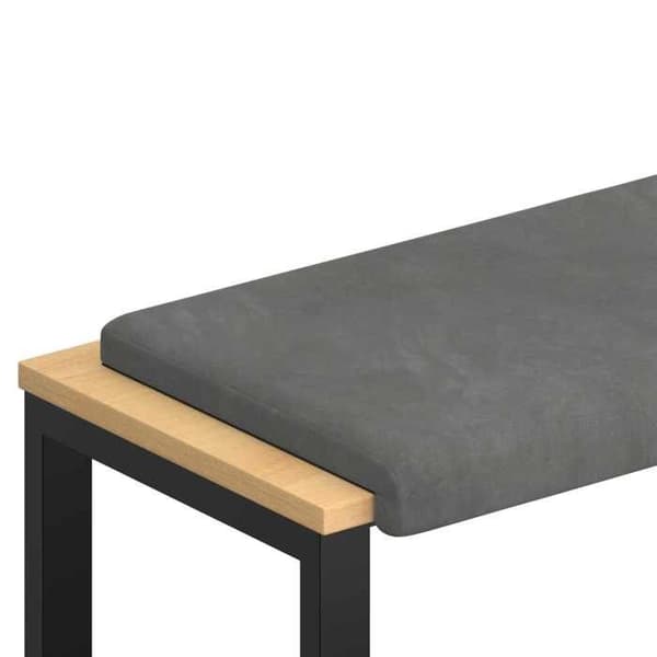 Maison Exclusive - Bänk Kudde Mörkgrå Sammet Djup 35 cm