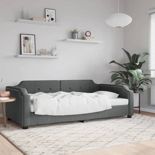 Maison Exclusive - Sengebund uden madras grå 90x190 cm stof