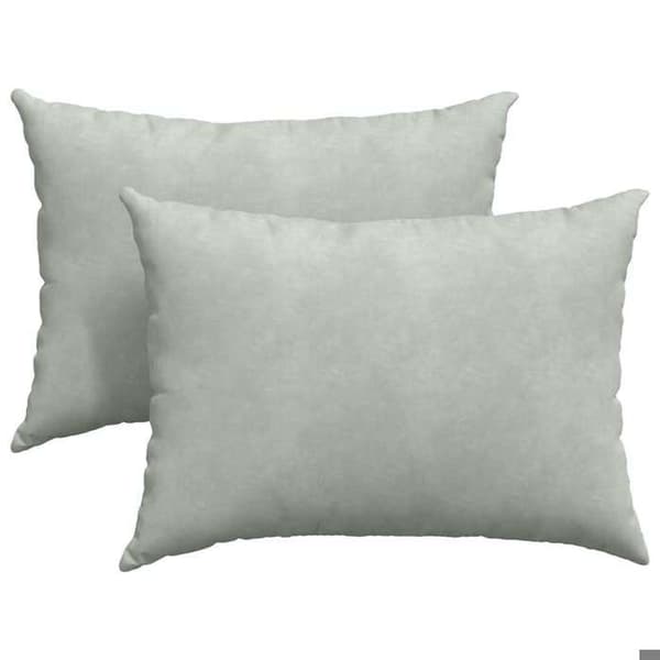 Sofa puder - EKSKLUSIV HUS - Sæt 2 - 70 x 50 cm - Fløjl - Lys grå Ljusgrått