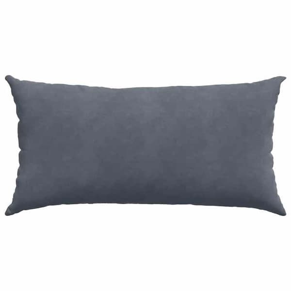 Soffkuddar - EXKLUSIVT HEM - 80 x 40 cm - Mörkgrå - Ribbad sammet - 2-pack Mörkgrå
