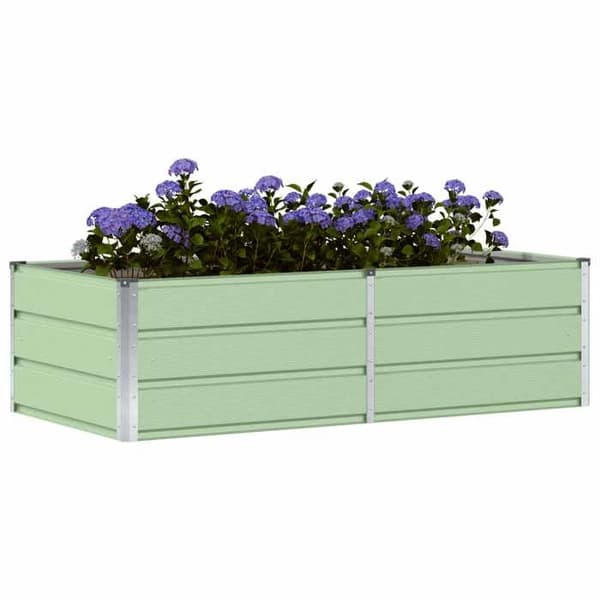 Jardiniär - EXKLUSIV HEM - 160 x 80 x 45 cm - Stål & plast - Grön - Rektangulär Grön