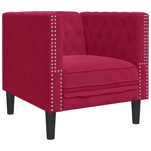 Maison Exclusive - Chesterfield stol i bordeaux velour