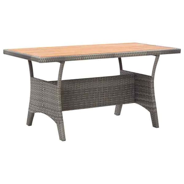 Maison Exclusive - Harmaa puutarhapöytä 120x70x66 cm massiivipuusta