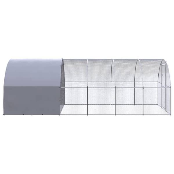 Maison Exclusive - Ude hønsehus 3x6x2 m Galvaniseret stål