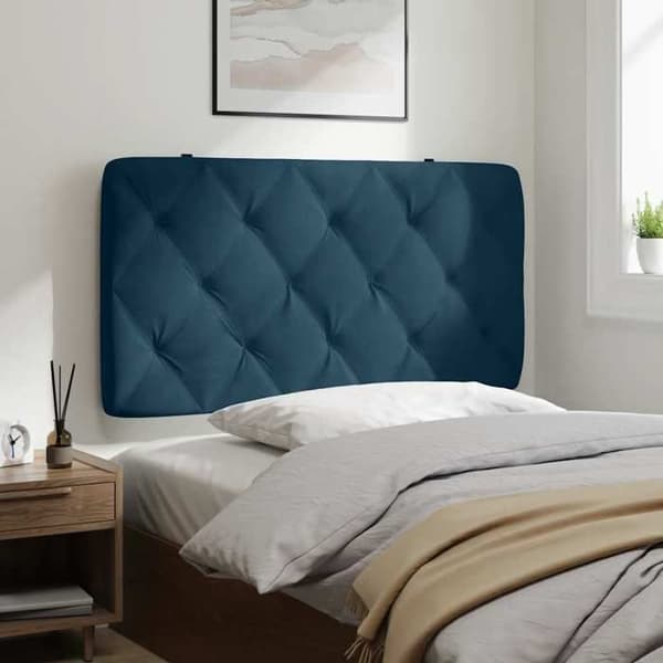 Maison Exclusive - Blå sänggavelkudde 100 cm i sammet