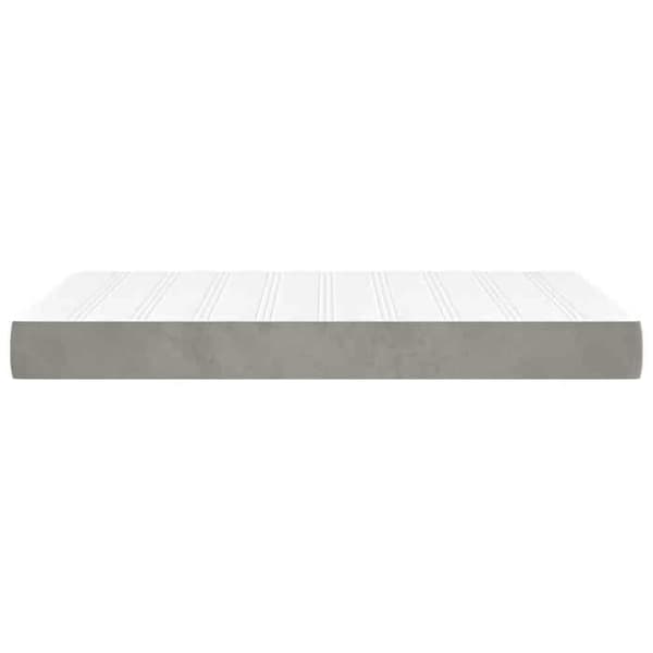 Maison Exclusive - Madras med pocketfjedre, medium fasthed, lys grå 120x220x20 cm