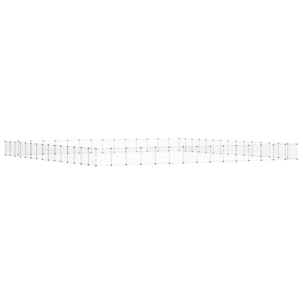 Maison Exclusive - Kæledyrbur med 60 paneler og dør Sort 525x525x35 cm