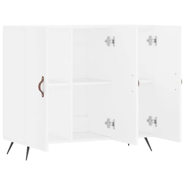 Maison Exclusive - Buffé vit 90x34x80 cm ingenjörsträ