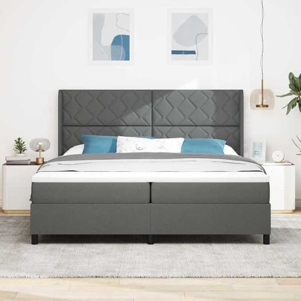 Maison Exclusive - LED-jousipatja Tummanharmaa 200 x 200 cm kangas Mörkgrå