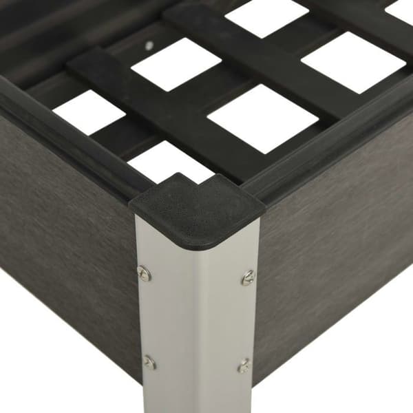 Maison Exclusive - Upphöjd trädgårdssäng 75x40x75 cm WPC Grå grå