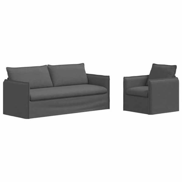 Maison Exclusive - Sæt af 2 sofaer Mørkegrå Stof