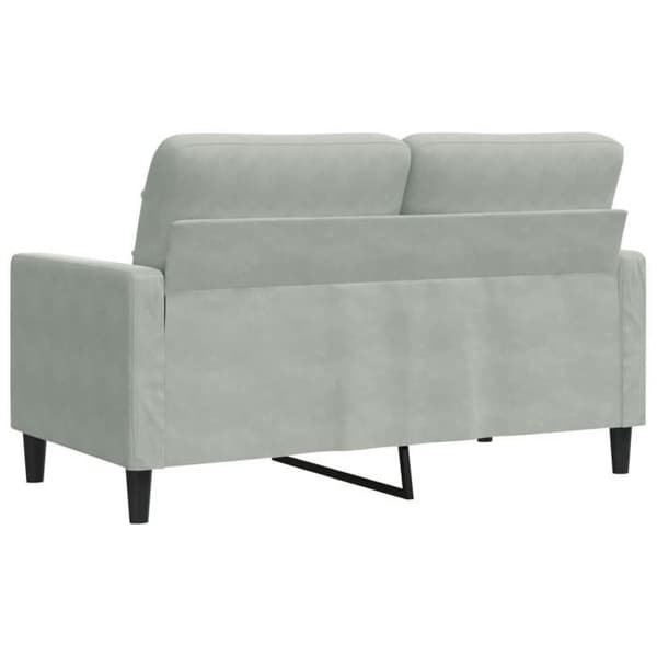 Maison Exclusive - Soffa 2-sits Grå 120 cm Sammet Ljusgrått