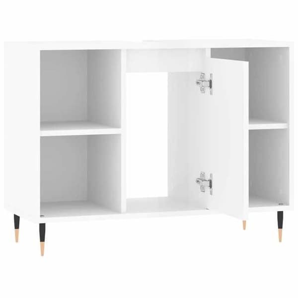Maison Exclusive - Hvid glans badeværelsesskab 80x33x60 cm