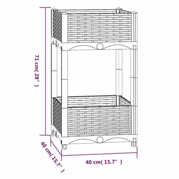 Maison Exclusive - Hævet seng 40x40x71 cm Polypropylen