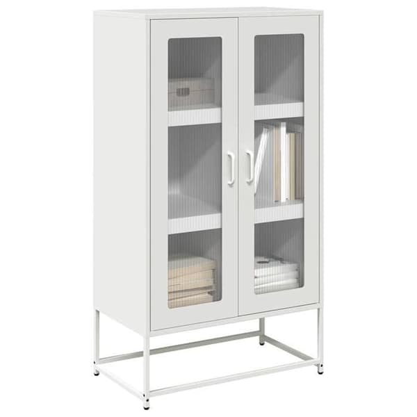 Maison Exclusive - Hvid buffet 68x39x123 cm stål