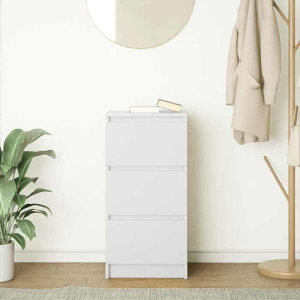 Maison Exclusive - Vit buffé 37,5x35x76 cm ingenjörsträ Vit