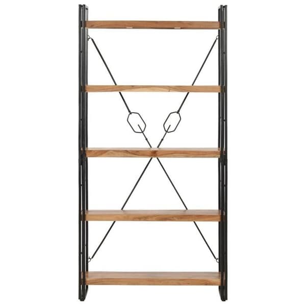 Maison Exclusive - Bibliotek 5 niveauer 90x30x180 cm Solid akacietræ brun