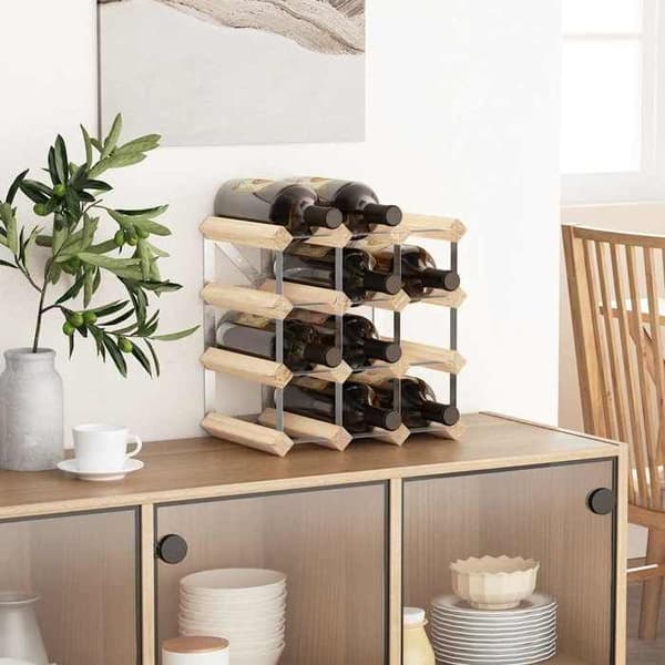 Maison Exclusive - Flaskställ för 12 flaskor i solid Pinède