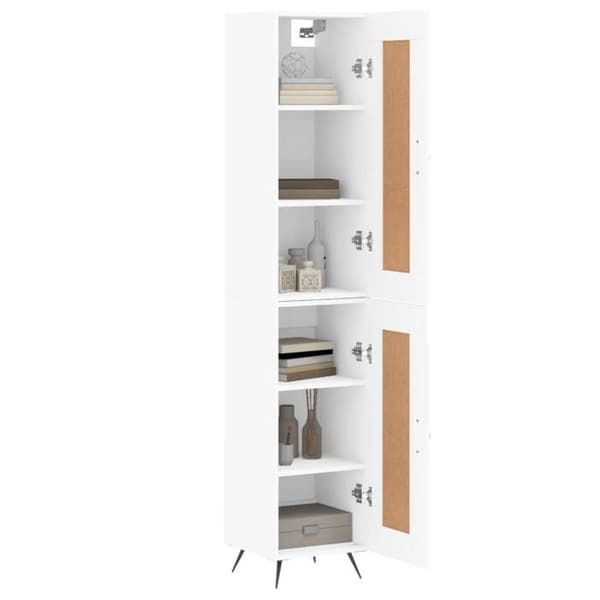 Maison Exclusive - Buffé hög Vit 34,5x34x180 cm Ingenjörsträ