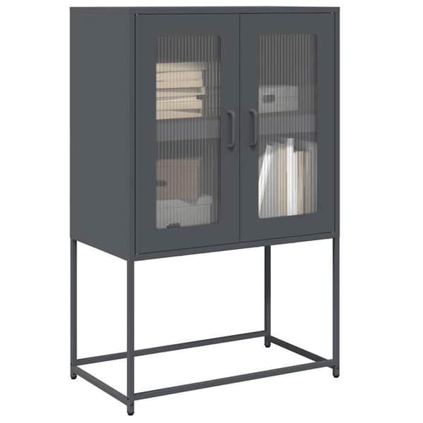 Maison Exclusive - Buffé hög antracit 68x39x107 cm stål
