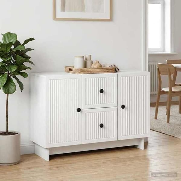 Maison Exclusive - Buffé Vit 89 x 34,5 x 60 cm Ingenjörsträ Vit