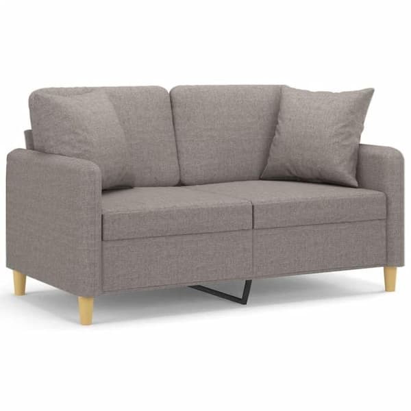 Soffa 2 platser - Maison Exclusive - Taupe - Tyg 100% polyester - Robust metallram mol
