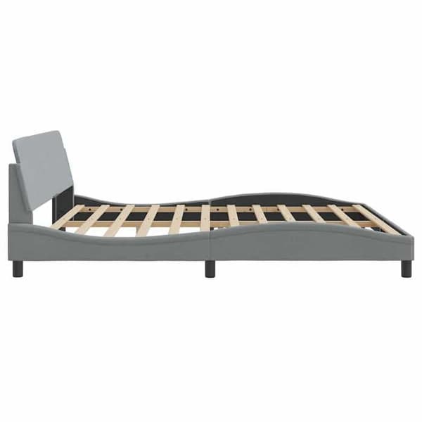 Maison Exclusive - Dover sängram ljusgrå 200x200 cm tyg