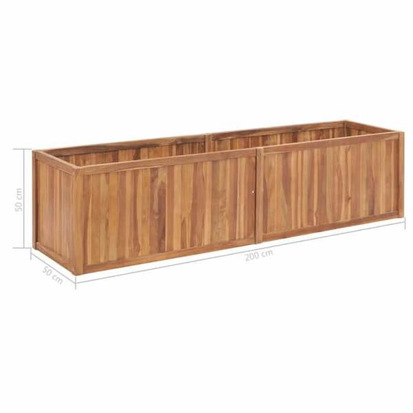 Maison Exclusive - Upphöjd trädgårdssäng 200x50x50 cm i solid teakträ