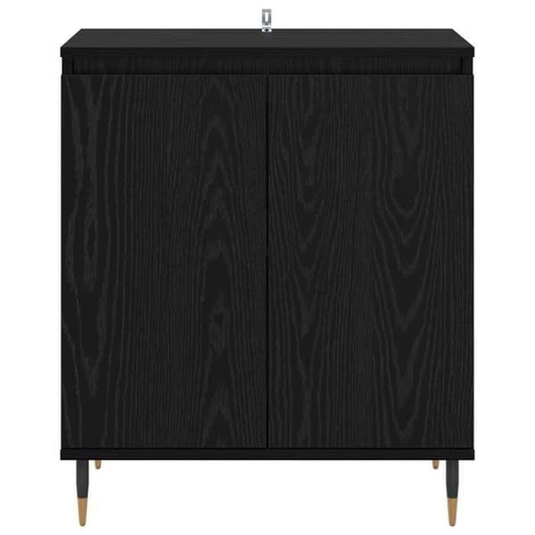 Maison Exclusive - Buffet Sort egetræ 60 x 35 x 70 cm Ingeniørtræ svart ek