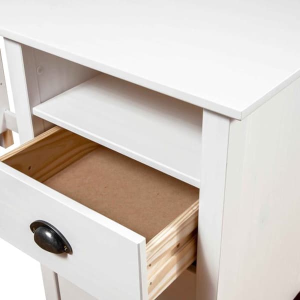 Maison Exclusive - Bureau Hill Hvid 150x50x74 cm Solid fyrretræ Vit