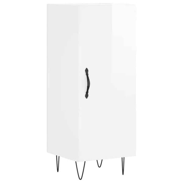 Maison Exclusive - Buffé Vit glänsande 34,5x34x90 cm Ingenjörsträ