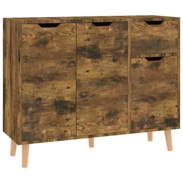 Maison Exclusive - Buffé ek rökig 90x30x72 cm ingenjörsträ Rökt ek