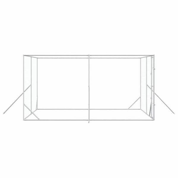 Maison Exclusive - Udendørs hundehus sølv 4x4x2 m galvaniseret stål Silver