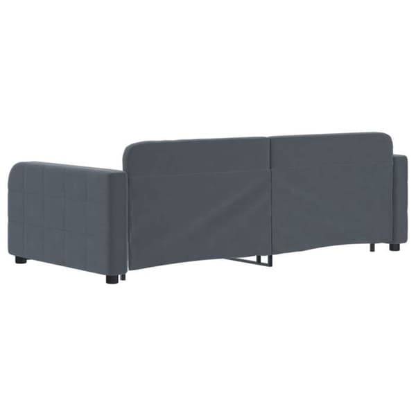 Säng för dagen - EXKLUSIVT HUS - 90x190 cm - utdragbar - 2 lådor - grå sammet