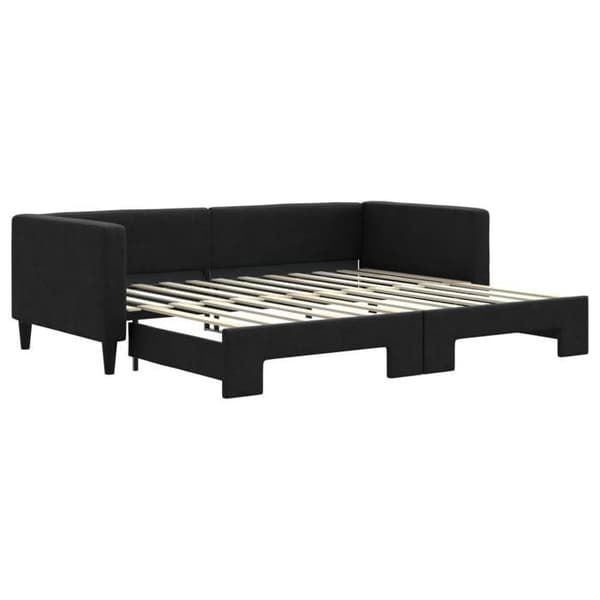Maison Exclusive - Sovesofa med udtræk uden madras sort 90x200 cm