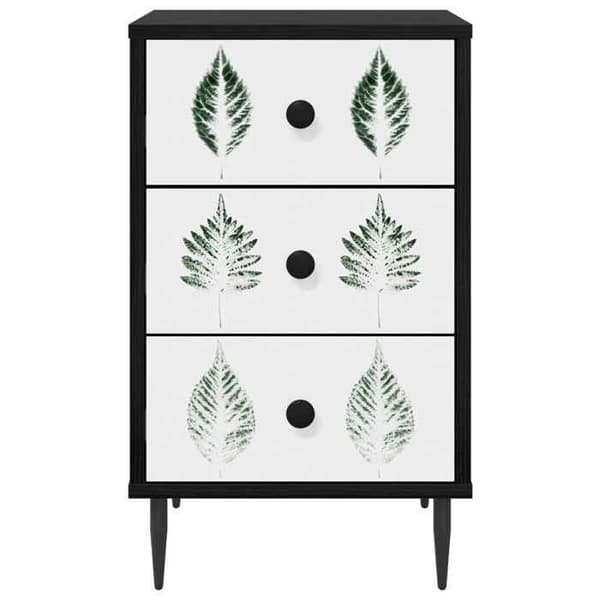 Maison Exclusive - Natbord HANAU Sort eg 36 x 33 x 61 cm