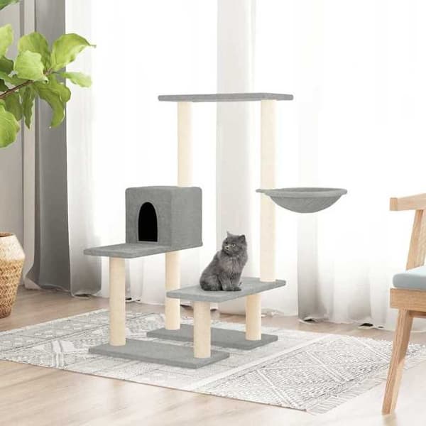 Maison Exclusive - Katte træ med sisal kløer Lys grå 94,5 cm Ljusgrått