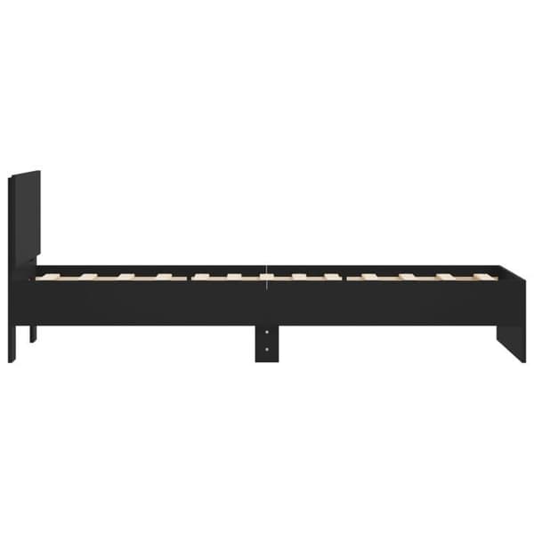 Maison Exclusive - Sengestel uden madras med sort hovedgærde 90x200 cm