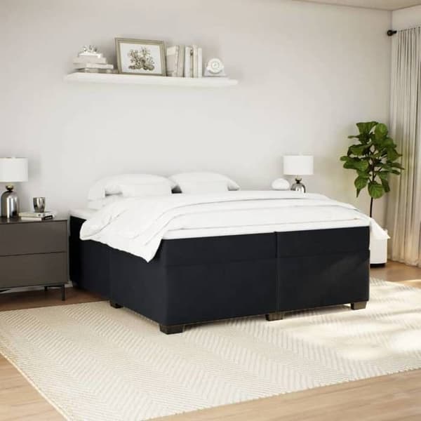 Maison Exclusive - Sängyn runkopatja ja patja Musta 200x200 cm Sametti