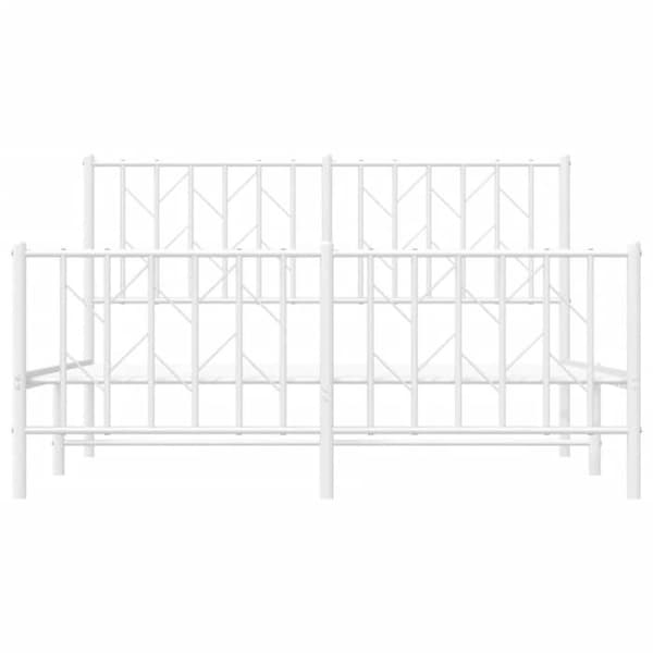 Sengestel - EKSKLUSIV HUS - Klassisk - Metal - Hvid - 140x190 cm Vit