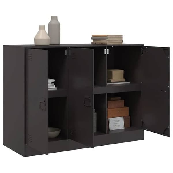 Maison Exclusive - Sort buffet 99x39x73 cm stål