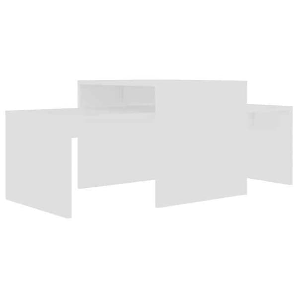Sæt af lav borde - MAISON EXCLUSIVE - 100 x 48 x 40 cm - Hvid - Spånplader - Indbydende stabelbare Vit
