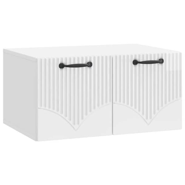 Exklusivt Hem - Väggmonterad TV-möbel Väggmontering Vit glansig 59,5 x 41 x 30 cm